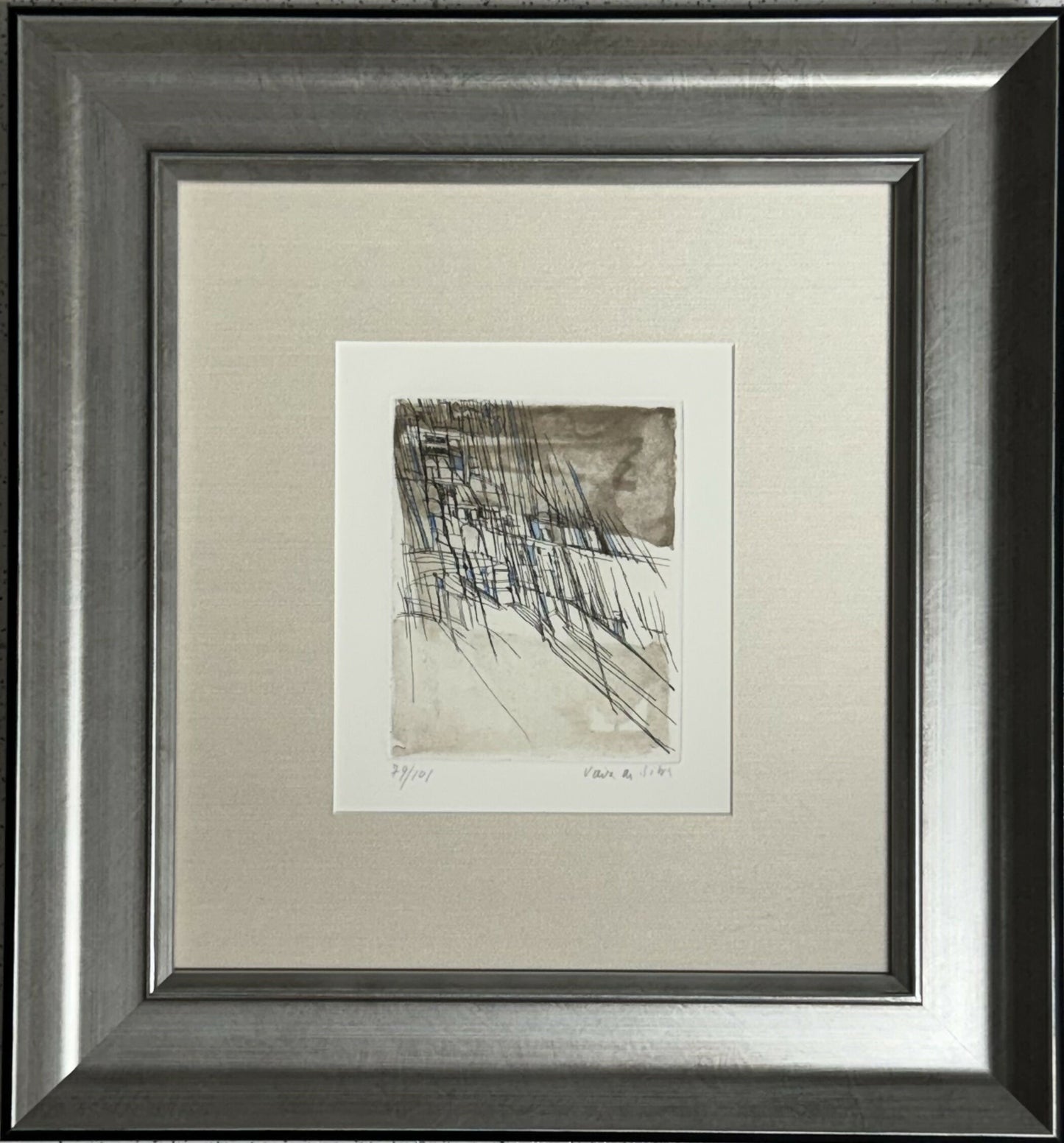 Vieira da Silva - Paysage, Hiver - Gravura