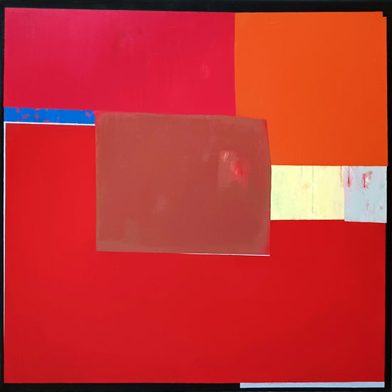 Rote Komposition III (Acryldecke 100x100)