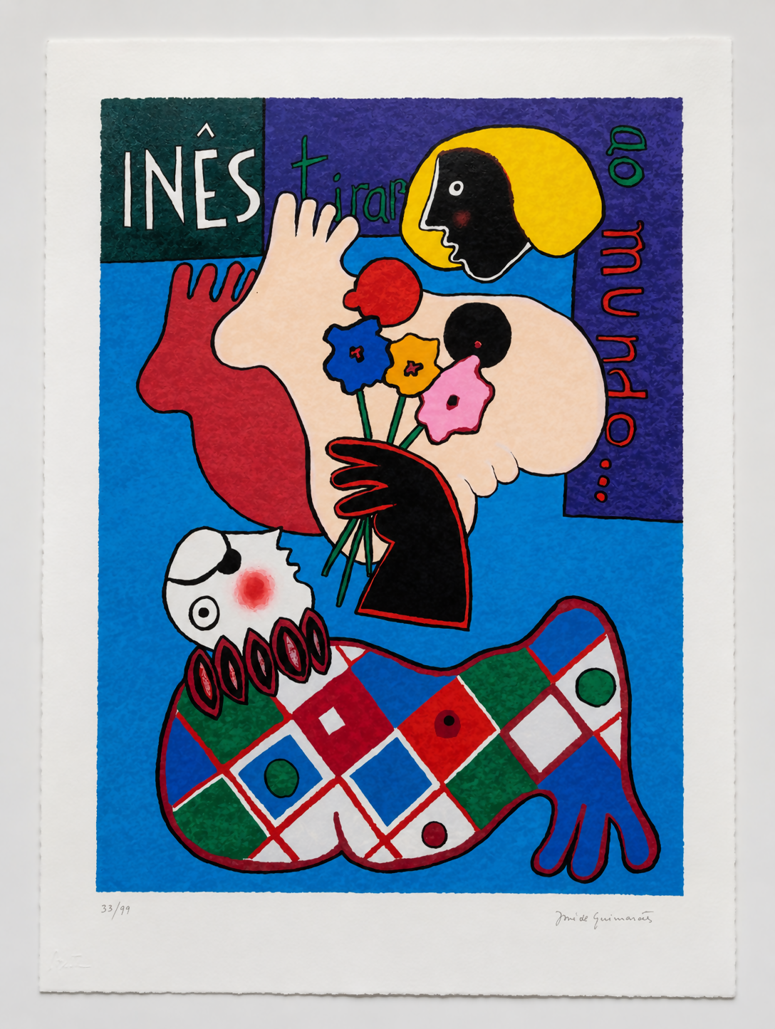José de Guimarães - Tirar Inês ao Mundo - Serigrafia