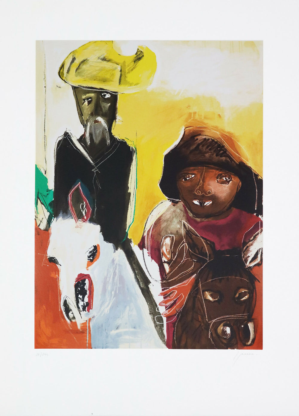 Título de Irene Gomes, serigrafía, papel n.° 13, 199, mancha, 52 x 38 cm, total 70 x 50 cm