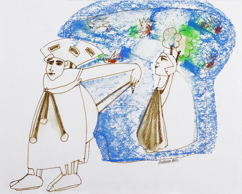 Título de Armanda Passos, técnica mixta sobre papel, 265 x 33 cm, 1999