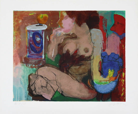 Julio-Pomar-Adam-Eva-und-die-Schlange-Siebdruck-auf-PA-Papier-20-28-Färbung-55x685-cm-gesamt-695x845-cm