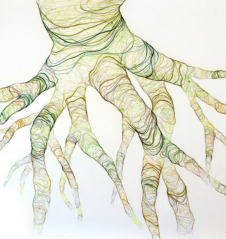 Homologías del recuerdo 150 x 150 cm., lápiz y Decadry sobre papel_2014