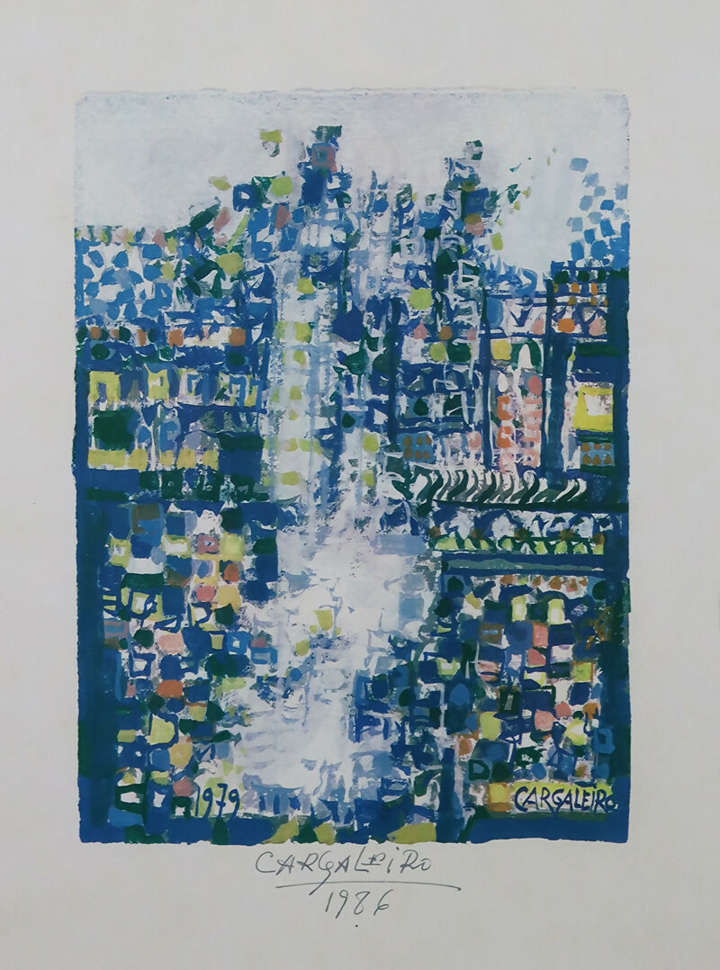 Manuel Cargaleiro - Litografia offset assinada à mão pelo artista - Litografia