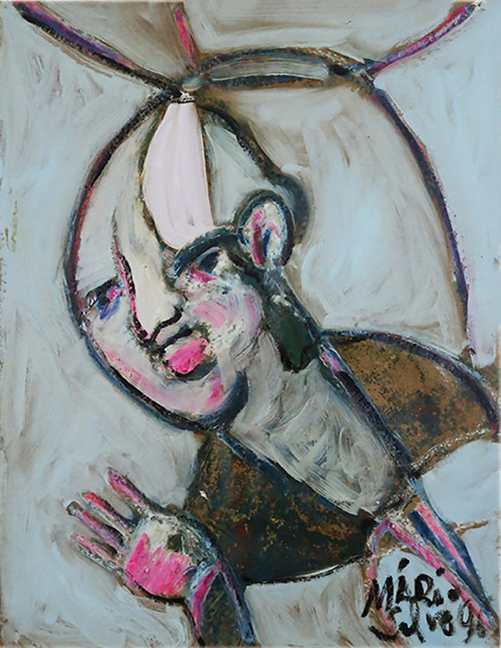 Título de Mario Silva, acrílico sobre papel, 65 x 49 cm, 1996
