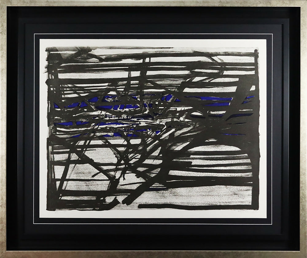 Vieira da Silva - Bleu,Blanche,Noir - Litografia