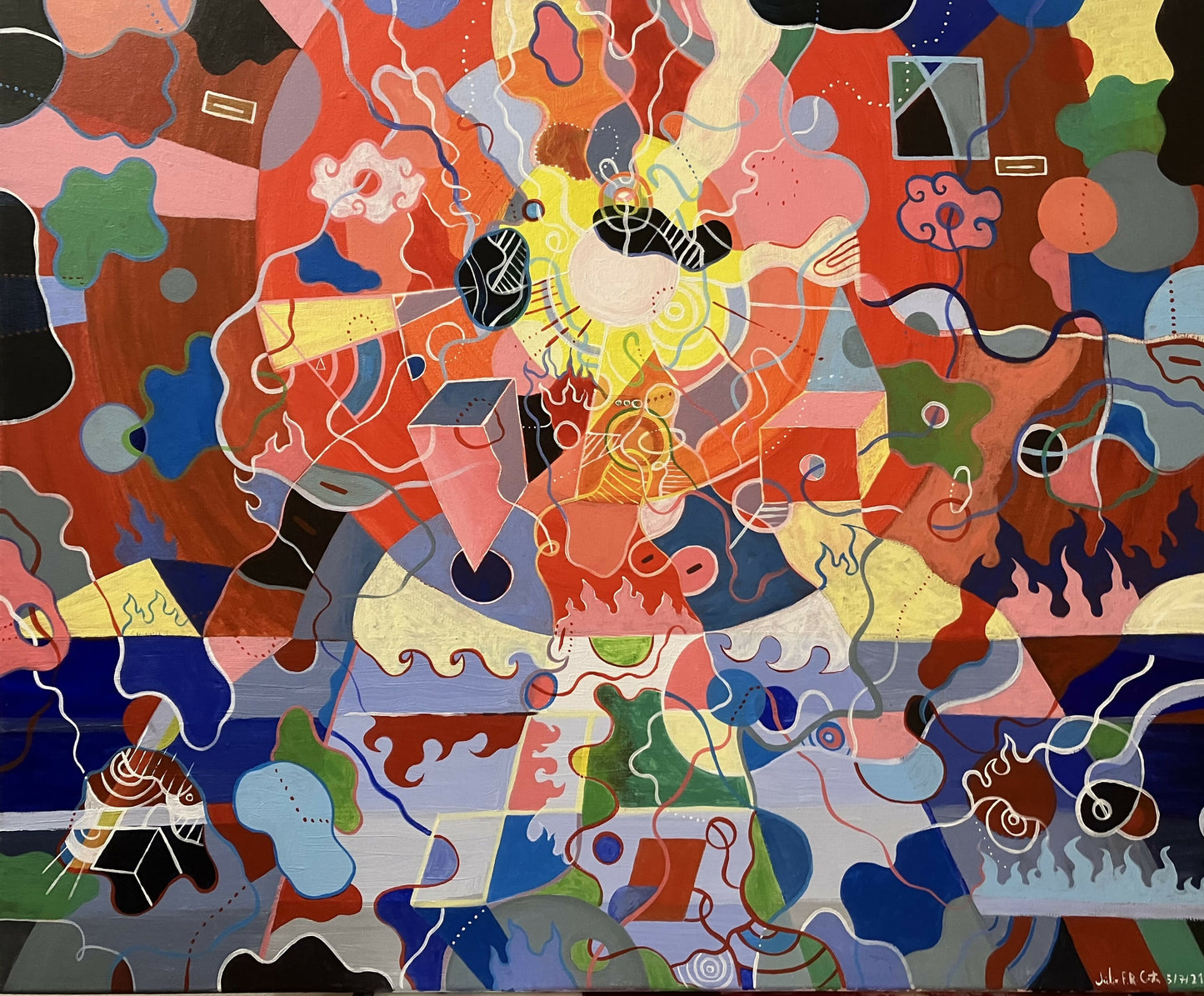 Júlio F. R. Costa - O que acontece no cérebro, quando o sol se põe - Pintura